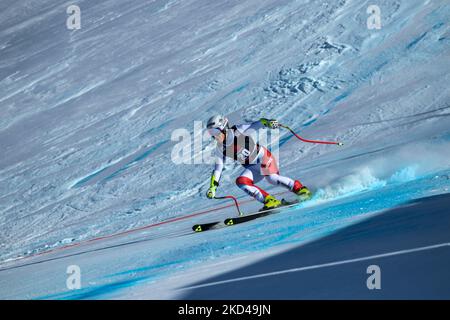 Jasmine Flury (SUI) pendant la course de ski alpin 2022 coupe du monde de ski FIS - femmes Super G sur 05 mars 2022 au Lenzerheide - Canton de Grigioni à Lenzerheide, Italie (photo de Tommaso Berardi/LiveMedia/NurPhoto) Banque D'Images