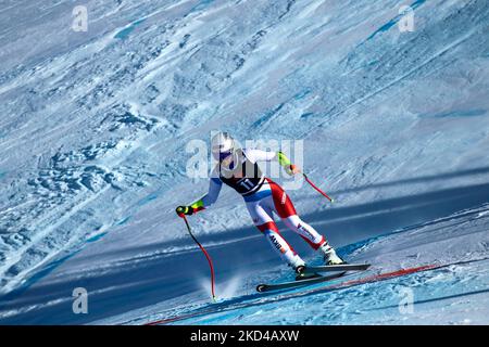 Corinne Suter (SUI) lors de la course de ski alpin 2022 coupe du monde de ski FIS - femmes Super G sur 05 mars 2022 au Lenzerheide - Canton Grigioni à Lenzerheide, Italie (photo de Tommaso Berardi/LiveMedia/NurPhoto) Banque D'Images