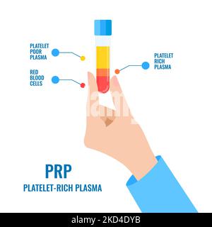 Composition sanguine PRP, illustration conceptuelle Banque D'Images