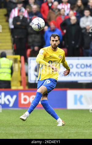 LONDRES, ROYAUME-UNI. MAR 5th Arbenit Xhemajli de Sunderland en action lors du match Sky Bet League 1 entre Charlton Athletic et Sunderland à la Valley, Londres, le samedi 5th mars 2022. (Photo par Ivan Yordanov/MI News/NurPhoto) Banque D'Images