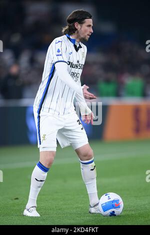 Hans Hateboer d'Atalanta BC pendant la série Un match entre AS Roma et Atalanta BC Calcio au Stadio Olimpico, Rome, Italie, le 5 mars 2022. (Photo de Giuseppe Maffia/NurPhoto) Banque D'Images