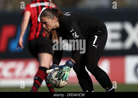 Laura Giuliani (AC Milan) en action pendant le match de football italien Serie A Women AC Milan vs Napoli Femminile sur 06 mars 2022 au stade Vismara à Milan, Italie (photo de Francesco Scaccianoce/LiveMedia/NurPhoto) Banque D'Images