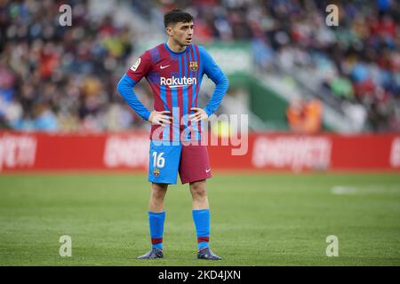 Pedri de Barcelone pendant le match de la Liga Santander entre Elche CF et FC Barcelone à l'Estadio Manuel Martinez Valero sur 6 mars 2022 à Elche, Espagne. (Photo de Jose Breton/Pics action/NurPhoto) Banque D'Images