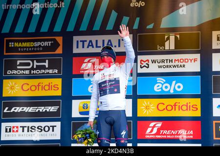 La troisième étape du Tirreno Adriatica de Murlo à Terni, gagnée par Ewan Caleb. À Terni, 9 mars 2022. (Photo de Riccardo Fabi/NurPhoto) Banque D'Images