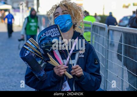 La troisième étape du Tirreno Adriatica de Murlo à Terni, gagnée par Ewan Caleb. À Terni, 9 mars 2022. (Photo de Riccardo Fabi/NurPhoto) Banque D'Images