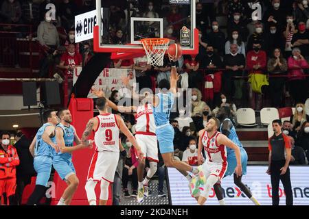 2 Jalen Harris Vanoli Panier Cremona pendant le match de championnat de LBA Italie entre Openjobmestis Varèse vs Vanoli Panier Cremona , à Varèse, Italie, sur 6 mars 2022 (photo de Fabio Averna/NurPhoto) Banque D'Images