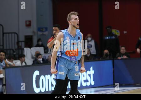 Arnas Velicka (Gevi Napoli basket) pendant le basket italien A Serie Championship Vanoli Panier Cremona vs GeVi Napoli sur 09 mars 2022 au Palazzetto dello Sport Mario Radi à Cremona, Italie (photo de Matteo Casoni/LiveMedia/NurPhoto) Banque D'Images