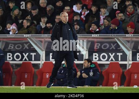 Steve Cooper, entraîneur-chef de Nottingham Forest lors du match de la coupe FA entre Nottingham Forest et la ville de Huddersfield au City Ground, à Nottingham, le lundi 7th mars 2022. (Photo de Jon Hobley/MI News/NurPhoto) Banque D'Images