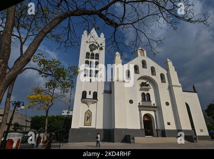 Vue générale sur la cathédrale Saint-Marc de Tuxtla Gutiérrez. Mercredi, 9 mars 2022, à Tuxtla Gutiérrez, Chiapas, Mexique. (Photo par Artur Widak/NurPhoto) Banque D'Images