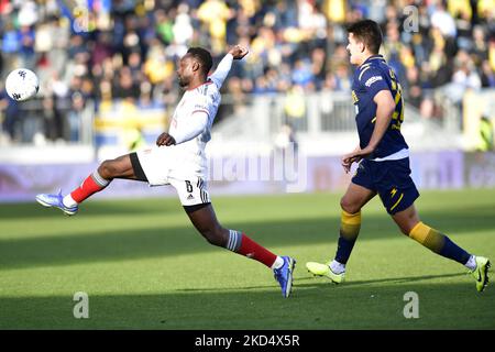 Abou Ba d'Alessandria Calcio pendant le match de la série B entre Frosinone Calcio et Alessandria Calcio au Stadio Benito Stirpe sur 12 mars 2022 à Frosinone, Italie. (Photo de Gennaro Masi/LiveMedia/NurPhoto) Banque D'Images