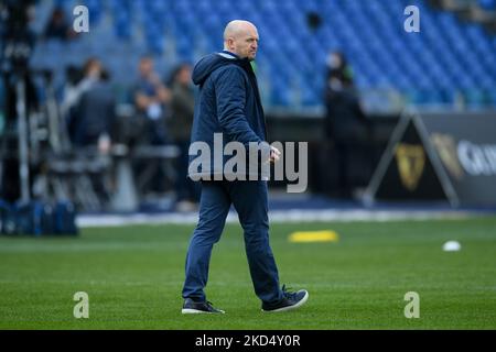 Gregor Townsend, entraîneur-chef d'Écosse, regarde pendant le rugby Guinness six Nations entre l'Italie et l'Écosse au Stadio Olimpico, Rome, Italie, le 12 mars 2022. (Photo de Giuseppe Maffia/NurPhoto) Banque D'Images