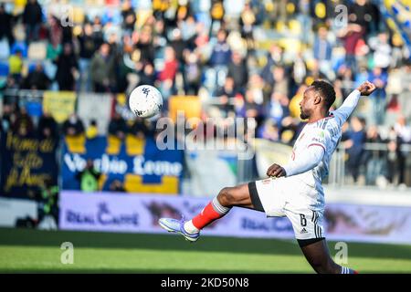 Abou Ba des Etats-Unis Alessandria Calcio lors du match de football de la série B entre Frosinone Calcio et US Alessandria, au Stadio Benito Stirpe, le 12 mars 2022, à Frosinone, Italie (photo d'Alberto Gandolfo/NurPhoto) Banque D'Images