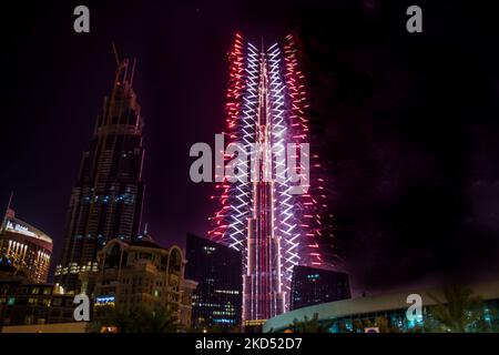 Célébrations du nouvel an, Burj Khalifa, Dubaï, Émirats arabes Unis Banque D'Images