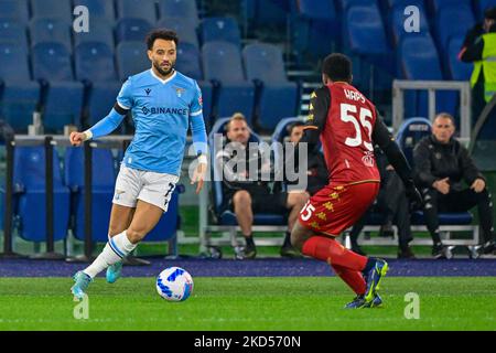 Felipe Anderson (SS Lazio) lors de la Ligue italienne de championnat de football Un match de 2021/2022 entre SS Lazio vs Venezia FC au stade Olimpic de Rome le 14 mars 2022. (Photo de Fabrizio Corradetti/LiveMedia/NurPhoto) Banque D'Images