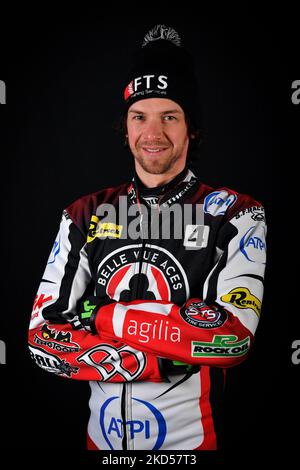 Charles Wright de Belle vue ACPI Aces lors de la journée de presse de Belle vue ACES au National Speedway Stadium le lundi 14th mars 2022 (photo d'Eddie Garvey/MI News/NurPhoto) Banque D'Images