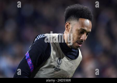 Pierre-Emerick Aubameyang de Barcelone lors de la Ligue Europa de l'UEFA Round de 16 Leg un match entre le FC Barcelone et Galatasaray au Camp Nou sur 10 mars 2022 à Barcelone, Espagne. (Photo de Jose Breton/Pics action/NurPhoto) Banque D'Images