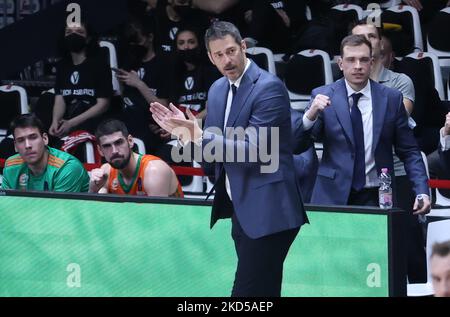 Jurica Golemac (chef de la COA de Cedevita Olimpija Ljubljana) pendant le match Eurocup Segafredo Virtus Bologna vs. Cedevita Olimpija Ljubljana à l'aréna de Segafredo - Bologne, 16 mars 2022 (photo de Michele Nucci/LiveMedia/NurPhoto) Banque D'Images