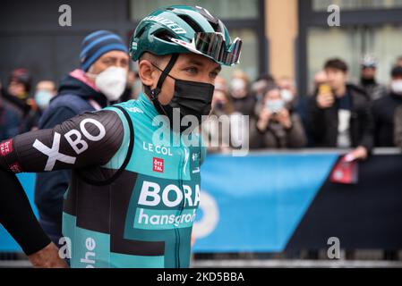 Cesare Benedetti (Bora-Hansgrohe) pendant le cyclisme de rue édition 103th de Milan-Turin sur 16 mars 2022 au Rivoli à Magenta, Italie (photo par Silvia Colombo/LiveMedia/NurPhoto) Banque D'Images