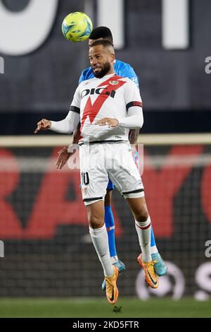 Bebe de Rayo Vallecano pendant le match de LaLiga Santander entre Rayo Vallecano et le Club Atletico de Madrid à Campo de Futbol de Vallecas sur 19 mars 2022 à Madrid, Espagne. (Photo de Jose Breton/Pics action/NurPhoto) Banque D'Images