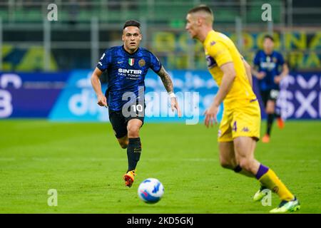 Lautaro Martinez (FC Inter) pendant le championnat italien Serie Un match de football entre le FC Internazionale et l'ACF Fiorentina sur 19 mars 2022 au stade Giuseppe Meazza à Milan. (Photo de Luca Rossini/NurPhoto) Banque D'Images