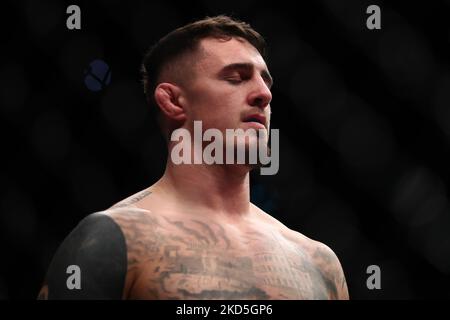 Tom Aspinall photographié avant son combat principal avec Alexander Volkov pendant la nuit de combat 204 de l'UFC à l'arène O2, Greenwich, le samedi 19th mars 2022. (Photo de Kieran Riley/MI News/NurPhoto) Banque D'Images