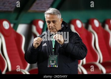 Marcos Paqueta, entraîneur du CR Belouizdad, lors du match de football de la Ligue des champions de la CAF 2021/22 entre le CR Belouizdad et l'Etoile Sahel au stade 5 juillet 1962 d'Alger, Algérie sur 19 mars 2022 (photo par APP/NurPhoto) Banque D'Images