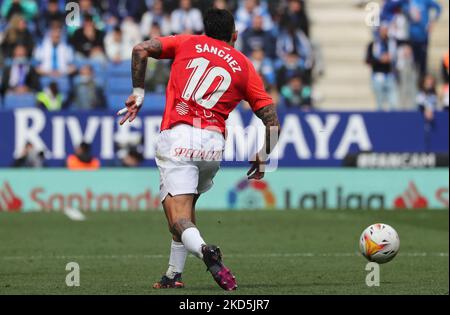 Antonio Sanchez lors du match entre le RCD Espanyol et le RCD Mallorca, correspondant à la semaine 29 de la Liga Santander, joué au stade RCDE, à Barcelone, le 20th mars 2022. (Photo de Joan Valls/Urbanandsport /NurPhoto) Banque D'Images