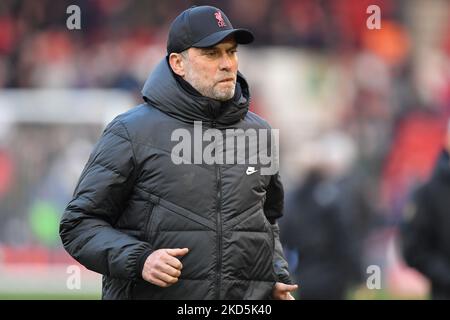 Jurgen Klopp, directeur de Liverpool pendant le match de la coupe FA entre Nottingham Forest et Liverpool au City Ground, Nottingham, le dimanche 20th mars 2022. (Photo de Jon Hobley/MI News/NurPhoto) Banque D'Images