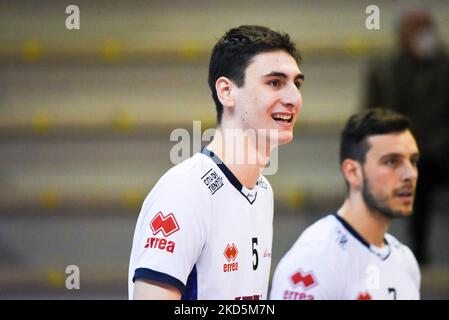 Alessandro Michieletto (ITAS Trentino) pendant le Volleyball Italien Serie A Men SuperLeague Championship Top Volley Cisterna vs ITAS Trentino sur marzo 20, 2022 au Palasport de Latina, Italie (photo de Bianca Simonetti/LiveMedia/NurPhoto) Banque D'Images