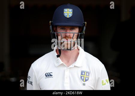 Graham Clark, de Durham, regarde le match de l'Université MCC entre l'UCCE de Durham et le Durham County Cricket Club à l'hippodrome de Durham, le jeudi 24th mars 2022. (Photo de will Matthews/MI News/NurPhoto) Banque D'Images