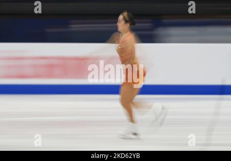 Wakaba Higuchi du Japon pendant la finale de Womens, à l'Arena Sud de France, Montpellier, France sur 25 mars 2022. (Photo par Ulrik Pedersen/NurPhoto) Banque D'Images