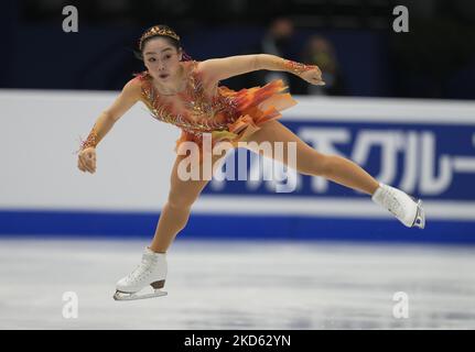 Wakaba Higuchi du Japon pendant la finale de Womens, à l'Arena Sud de France, Montpellier, France sur 25 mars 2022. (Photo par Ulrik Pedersen/NurPhoto) Banque D'Images