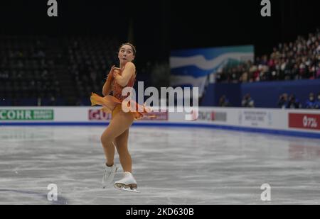 Wakaba Higuchi du Japon pendant la finale de Womens, à l'Arena Sud de France, Montpellier, France sur 25 mars 2022. (Photo par Ulrik Pedersen/NurPhoto) Banque D'Images