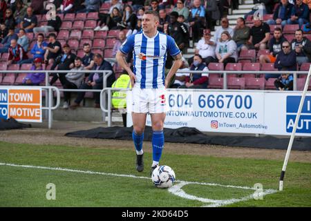 David Ferguson de Hartlepool United lors de la première moitié du match de la Sky Bet League 2 entre Northampton Town et Hartlepool United au PTS Academy Stadium, Northampton, le samedi 26th mars 2022. (Photo de John Cripps/MI News/NurPhoto) Banque D'Images