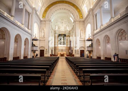 Vue générale du Sanctuaire de notre-Dame de Fátima, à Fatima, Portugal, sur 28 mars 2022. (Photo de Manuel Romano/NurPhoto) Banque D'Images