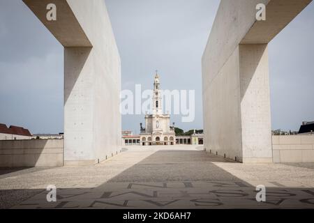 Vue générale du Sanctuaire de notre-Dame de Fátima, à Fatima, Portugal, sur 28 mars 2022. (Photo de Manuel Romano/NurPhoto) Banque D'Images