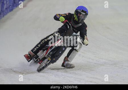 . Henri Ahlbom en action pendant le ROLOEF THIJS BOKAAL à Ice Rink Thialf, Heerenveen le vendredi 1st avril 2022. (Photo de Ian Charles/MI News/NurPhoto) Banque D'Images