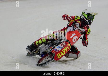 . Jasper Iwema en action pendant le ROLOEF THIJS BOKAAL à Ice Rink Thialf, Heerenveen le vendredi 1st avril 2022. (Photo de Ian Charles/MI News/NurPhoto) Banque D'Images