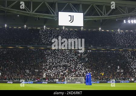 Fans du Juventus FC lors du match entre le Juventus FC et le FC Internazionale Milano sur 03 avril 2022 au stade Allianz de Turin, Italie. Résultats finaux : 0-1. (Photo par Massimiliano Ferraro/NurPhoto) Banque D'Images