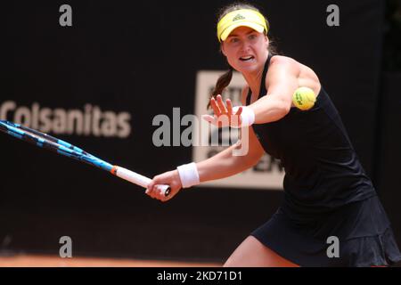 Rebecca Perterson de Suède joue pendant le match contre Tatjana Maria d'Allemagne au tournoi Copa Colsanitas WTA sur 6 avril 2022 à Bogota, Colombie. (Photo de Daniel Garzon Herazo/NurPhoto) Banque D'Images