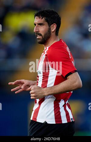 Raul Garcia de Athletic Club regarde pendant le match de la Liga Santander entre Villarreal CF et Athletic Club à Estadio de la Ceramica, 9 avril 2022, Villarreal, Espagne. (Photo de David Aliaga/NurPhoto) Banque D'Images