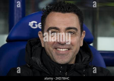 Xavi Hernandez, le gérant du FC Barcelone, avant le match de la Ligue entre Levante UD et le FC Barcelone au stade Ciutat de Valence sur 10 avril 2022. (Photo de Jose Miguel Fernandez/NurPhoto) Banque D'Images