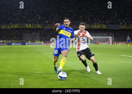 Eduardo Salvio de Boca en action pendant un match entre Boca Juniors et toujours prêt dans le cadre de Copa CONMEBOL Libertadores 2022 à l'Estadio Alberto J. Armando sur 12 avril 2022 à Buenos Aires, Argentine. (Photo de MatÃ­as Baglietto/NurPhoto) Banque D'Images