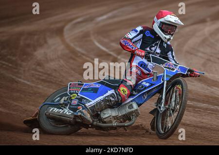 Archie Freeman de Belle vue Cool Running Colts en action lors du match de la National Development League entre Belle vue Colts et Plymouth Centurion au National Speedway Stadium, Manchester, le vendredi 15th avril 2022. (Photo de Ian Charles/MI News/NurPhoto) Banque D'Images