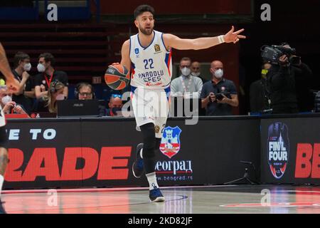 Vasilije Micic (Anadolu Efes Istanbul) pendant le championnat d'Euroligue de basket-ball Un X échange d'Armani Milan contre Anadolu Efes Instantbul sur 19 avril 2022 au Forum de Mediolanum à Milan, Italie (photo de Savino Paolella/LiveMedia/NurPhoto) Banque D'Images