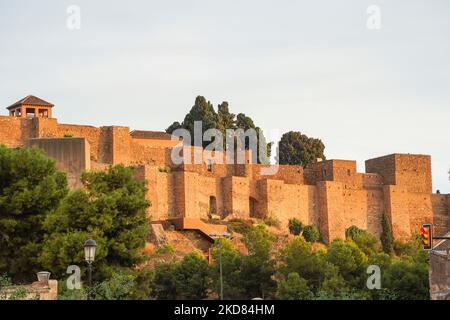 Malaga espagne. L'Alcazaba de Malaga. Le château maure, Malaga, Andalousie, Espagne Banque D'Images