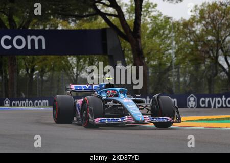 Esteban Ocon de France à la conduite de la (31) BWT Alpine F1 Team A522 Renault E-Tech RE22 pendant le Rolex Gran Premio Del F1 fabriqué en Italie e dell'Emilia-Romagna sur 22-24 avril 2022 à Imola, Italie. (Photo par Alessio Morgese/NurPhoto) Banque D'Images