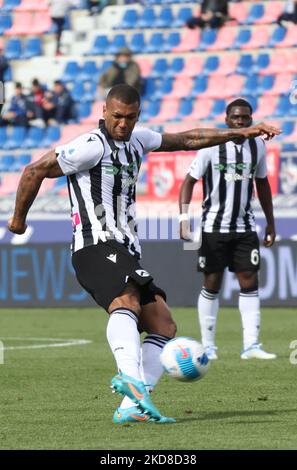 Wallace (Udinese Calcio spa) pendant le football italien Serie A Tim championnat match Bologna f.c. Vs Udinese calcio au stade Dallâ€™Ara - Bologne, Italie, 24 avril 2022 (photo de Corrispondente Bologna/LiveMedia/NurPhoto) Banque D'Images