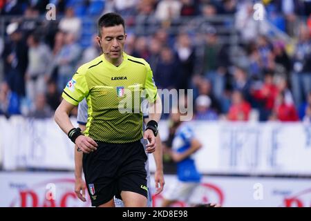 Antonio Rapuano (arbitre) pendant le match de football italien série B Brescia Calcio vs SPAL sur 25 avril 2022 au Stadio Mario Rigamonti à Brescia, Italie (photo de Luca Rossini/LiveMedia/NurPhoto) Banque D'Images