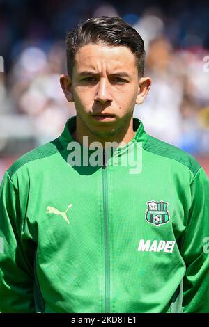 Maxime Lopez de US Sassuolo pendant la série Un match entre SSC Napoli et US Sassuolo au Stadio Diego Armando Maradona Naples Italie le 30 avril 2022. (Photo de Franco Romano/NurPhoto) Banque D'Images